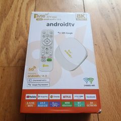 Brand New Android 14 TV Box Google Voice Remote in White
