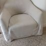 blasco swivel loose cover linen chair Image 3