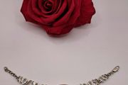 sterling silver rose quartz bracelet