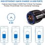 USB Car Adaptor 2 Port USB 3.0 Car Cigarette Lighter Phone Charger 30W 5A Fast Charging Compatible with iPhone Samsung Galaxy iPad Huawei (FREE POSTAGE) Image 4