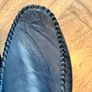 Prada Navy Blue Textured Leather Loafers Image 7