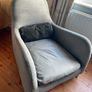Habitat nubuck leather armchair Image 3