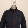 Navy Blue Quilted Jacket Image 3