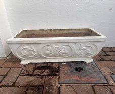 Stone concrete rectangular planters x 4