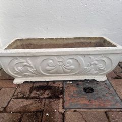 Stone concrete rectangular planters x 4