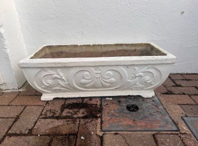 Stone concrete rectangular planters x 4