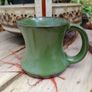 green pottery mug Image 2