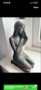 Vintage Lady Brushing Hair Genesis Bronze Figure