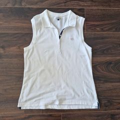 KappAhl Hampton Republic Sleeveless polo top white s. L