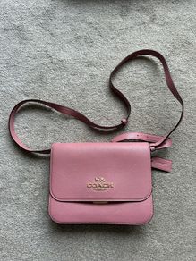Coach Pink Leather Crossbody Bag, Genuine, Excellent Condition