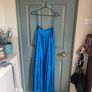 Zara blue silky midi dress Image 4