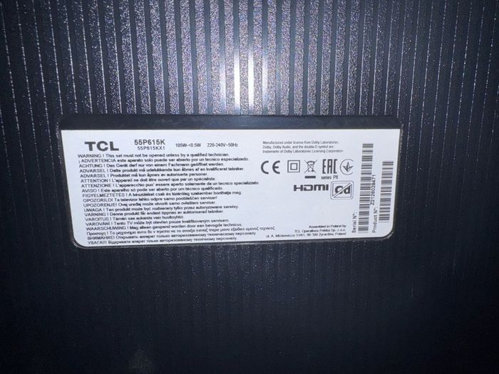 55" 4k Tv From Tcl