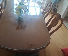 dining room table and chairs