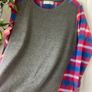 Grey round neck with flannel contrast size 10 Image 2