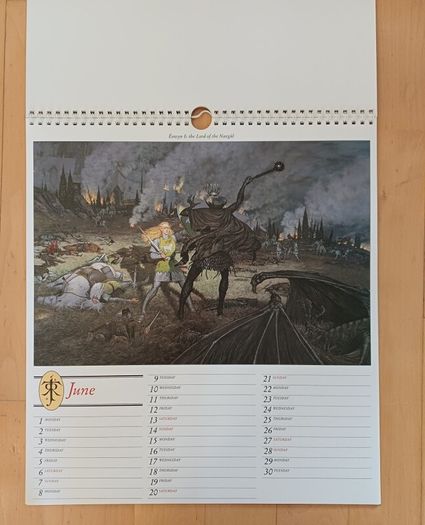 JRR TOLKIEN Six Vintage Calenders