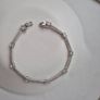 Bracelet sterling silver 925 clear stone size 19cm very good condition Image 3