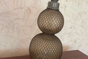 Vintage double-globe glass soda siphon