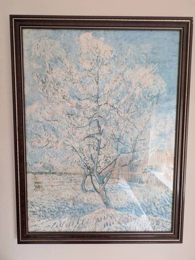 Peach Trees in Blossom Print, Van Gogh in Frame