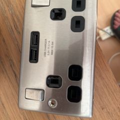 Twin socket with 2 usb ports
