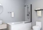Shower Enclosure ESG 68x130 cm Black