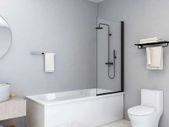 Shower Enclosure ESG 68x130 cm Black