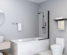 Shower Enclosure ESG 68x130 cm Black