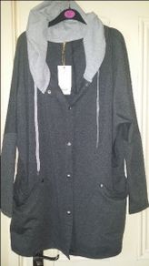 BNWT New season Megi Collection grey hoodie jacket size UK18 EU46 Postage included
