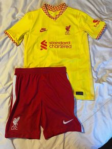 Liverpool boys jersey and shorts