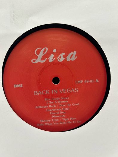 Elvis Presley Back In Vegas LP Lisa LMP 69-01 1986 Red Label Vinyl Bootleg