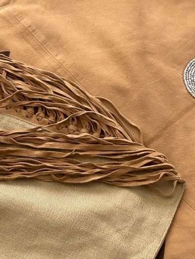 Anna Trzebinski Stunning Cashmere & Suede Wrap