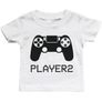 Dad and Baby Matching White T-Shirt and Infant T-shirt Set - Player 1 & Player 2 Image 4