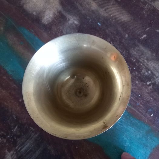 vintage metal goblet