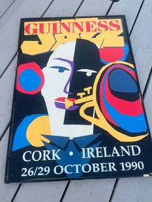 Original Guinness Jazz Poster /Sign from 1990