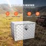 Underbody Truck Box Pickup Storage Box, Heavy Duty Aluminum Diamond Plate Tool Box with Lock and Keys, Waterproof Trailer Storage Tool Box for Truck, Van, Trailer Image 4