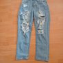 Brand New High Waist Straight Leg Ripped Jeans Image 4