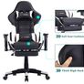 Ergonomic Gaming Chair, Computer Desk Chair Racing Design with Wide Back Cushion, Extendible Footrest in Waist Area Simply Connect to PC Image 2