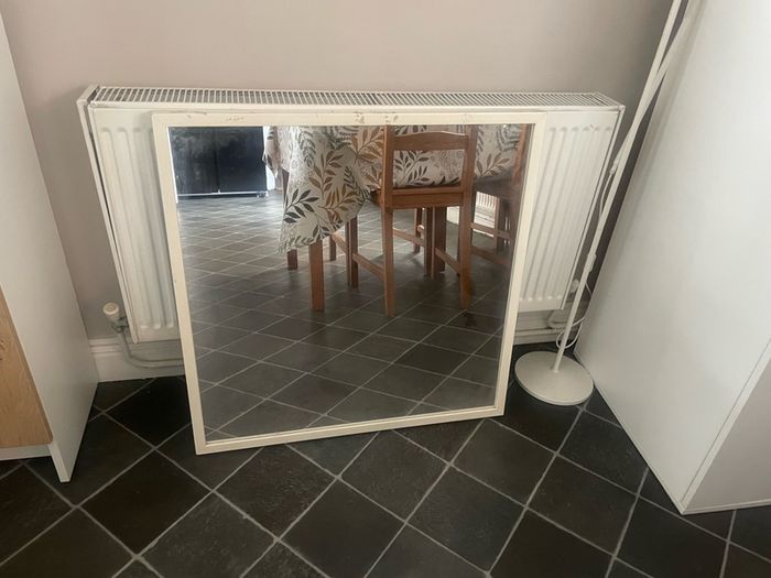 ikea square white mirror