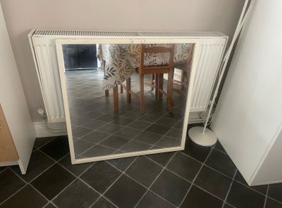 ikea square white mirror
