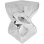 Stool/Side Table Twisted Shape Aluminium Silver Image 5
