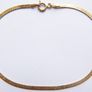 Vintage Solid 9K Yellow Gold 375 Herringbone Bracelet: Reversible Textured & Polished Finish, Flat Snake Chain Style length 7,1" - 1,1g Image 6