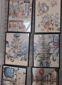 Set of twelve original John Ireland - Art of Making Guinness Prints in ebonised frames. 40 cm H x 30 cm