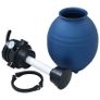 Pool Sand Filter with 4 Position Valve Blue 300 mm Image 4