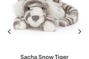 New JELLYCAT Sacha Snow Tiger