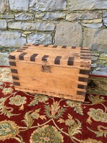 Antique Pine Blanket Box.