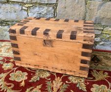 Antique Pine Blanket Box.