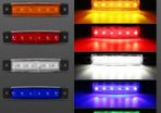 5pcs 9.65cm 6 LED Front Rear Side Marker