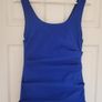 Blue ruched fitted dress Image 4