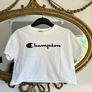 Champion White Cropped T-Shirt Size XS Image 2
