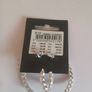 Pilgrim Silver Tone Twisted Rope Large Hoop Earrings New With Tags RRP 29.95 CAN POST Image 3