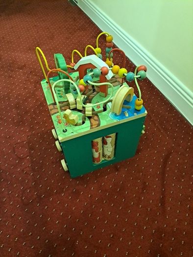 Battat Wooden Activity Center Farm Cube